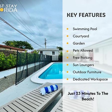 Tropical Villa Pool Courtyard & Garden View Fort Lauderdale Exterior foto