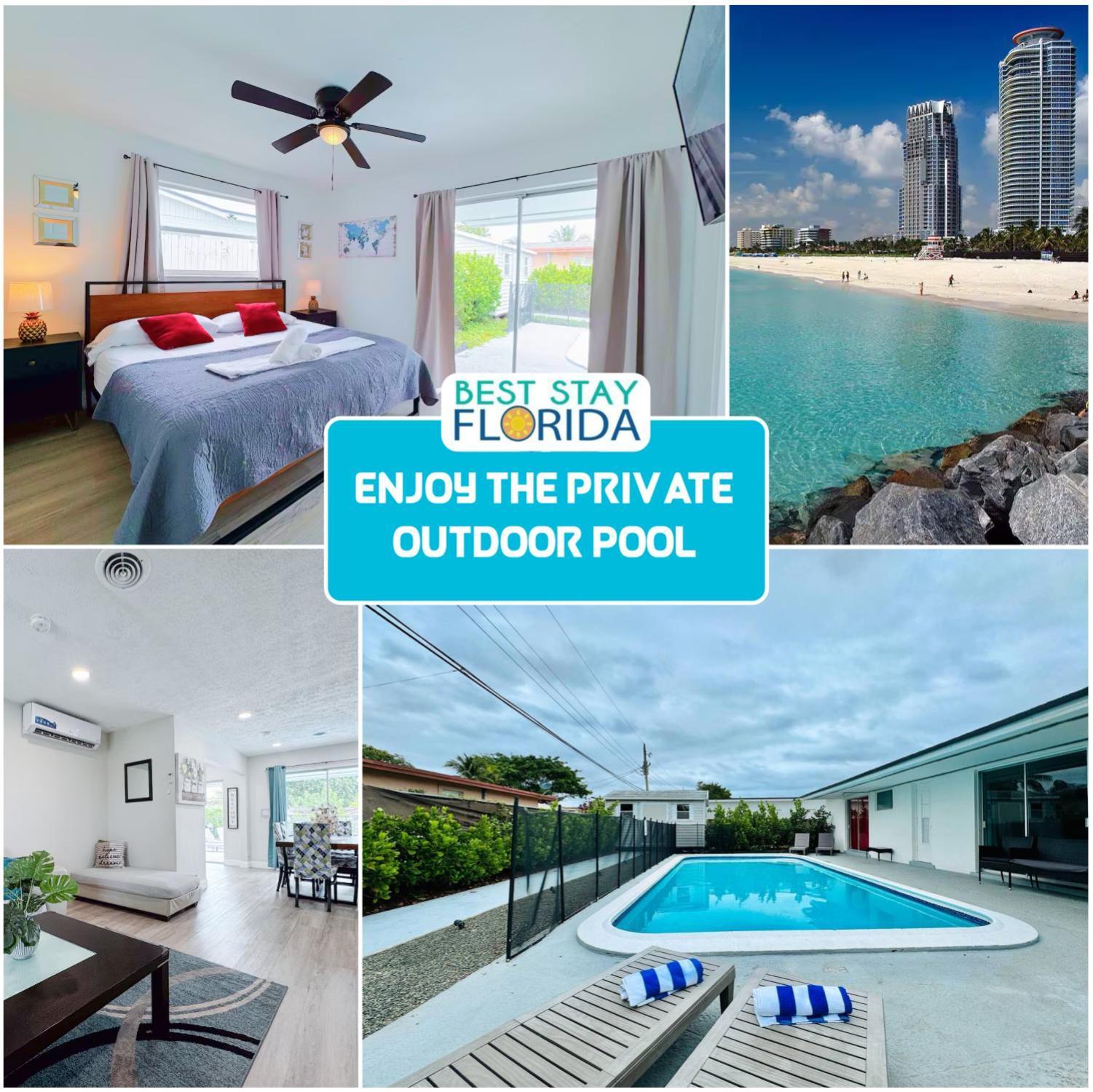 Tropical Villa Pool Courtyard & Garden View Fort Lauderdale Exterior foto
